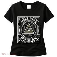 Make 1984 Fiction Again Allseeing Eye Dystopian Women's T-Shirt thumb 0