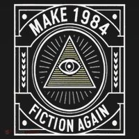 Make 1984 Fiction Again Allseeing Eye Dystopian Kids Sweatshirt thumb 2