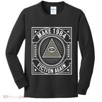 Make 1984 Fiction Again Allseeing Eye Dystopian Kids Long Sleeve Shirt thumb 0