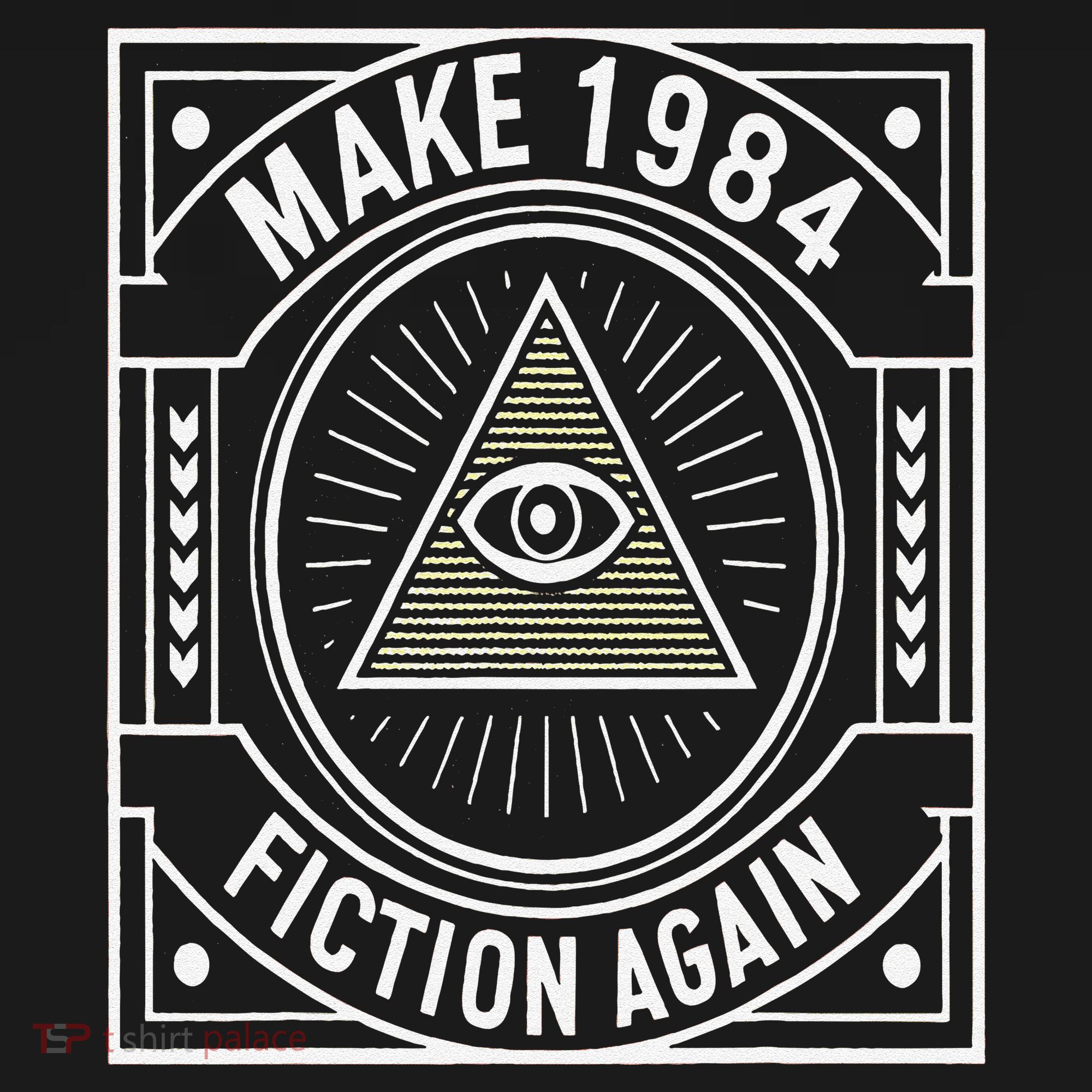 Make 1984 Fiction Again Allseeing Eye Dystopian Tote Bag