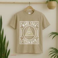 Make 1984 Fiction Again Allseeing Eye Dystopian T-Shirt thumb 2