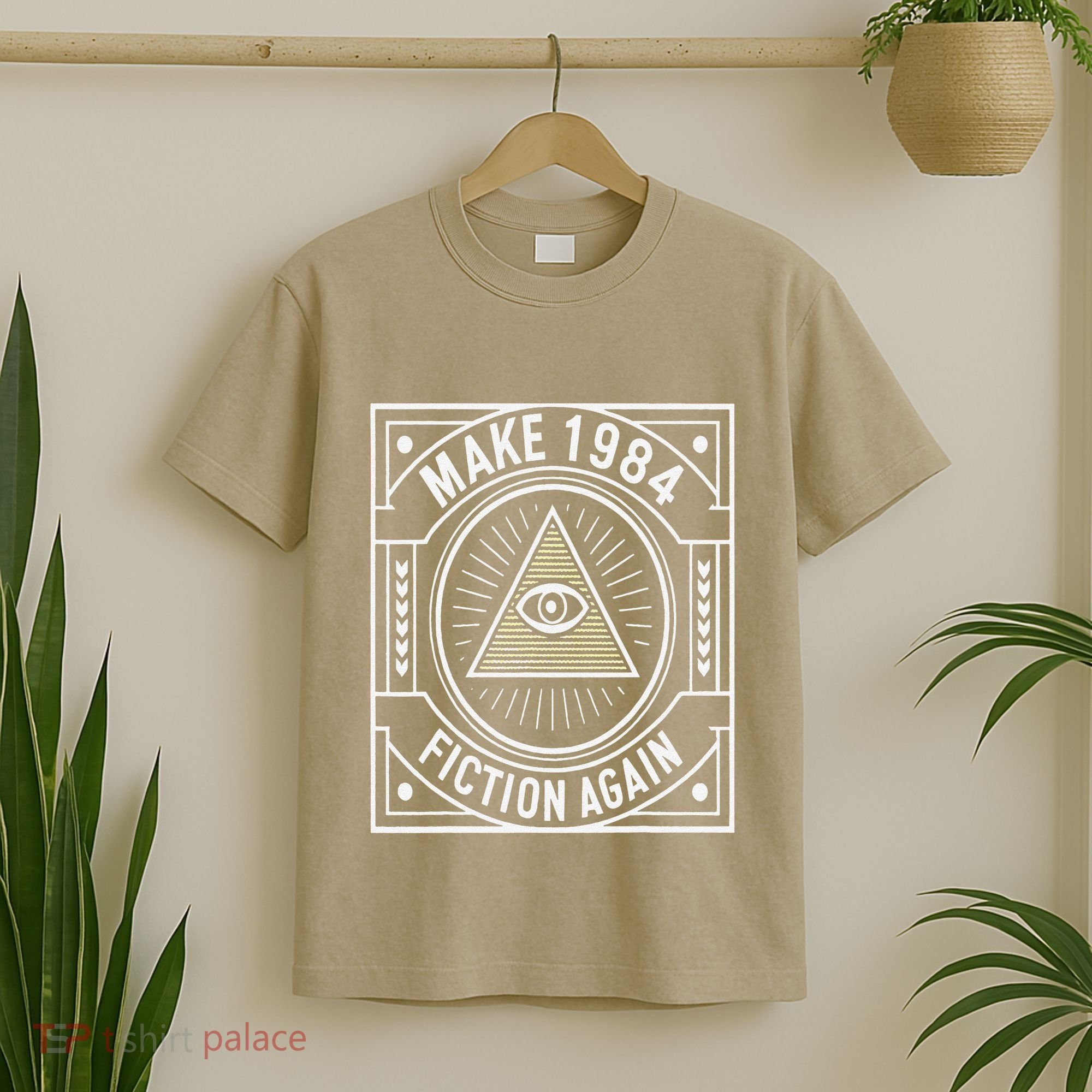 Make 1984 Fiction Again Allseeing Eye Dystopian T-Shirt