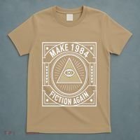 Make 1984 Fiction Again Allseeing Eye Dystopian T-Shirt thumb 5