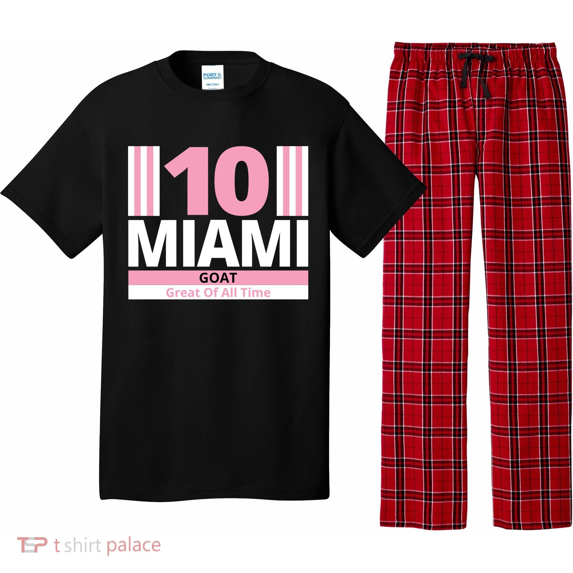 Miami 10 Goat Great Of All Time Pajama Set