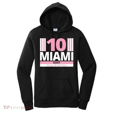 Miami 10 Goat Great Of All Time Women's Hoodie