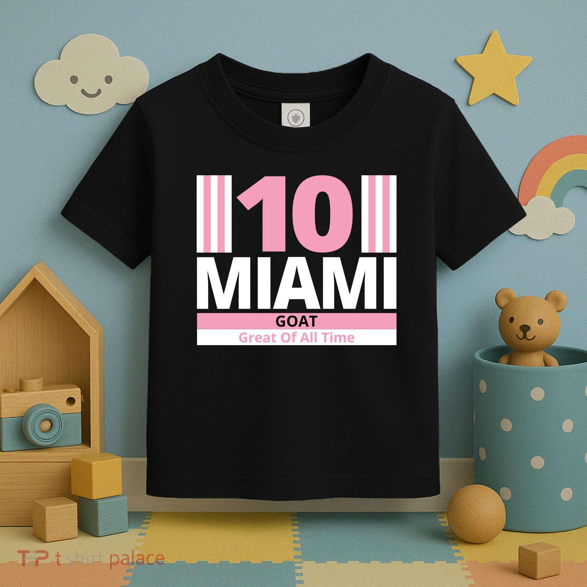 Miami 10 Goat Great Of All Time Toddler T-Shirt