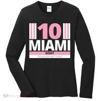 Miami 10 Goat Great Of All Time Women's Long Sleeve Shirt thumb 0