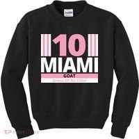 Miami 10 Goat Great Of All Time Kids Sweatshirt thumb 0