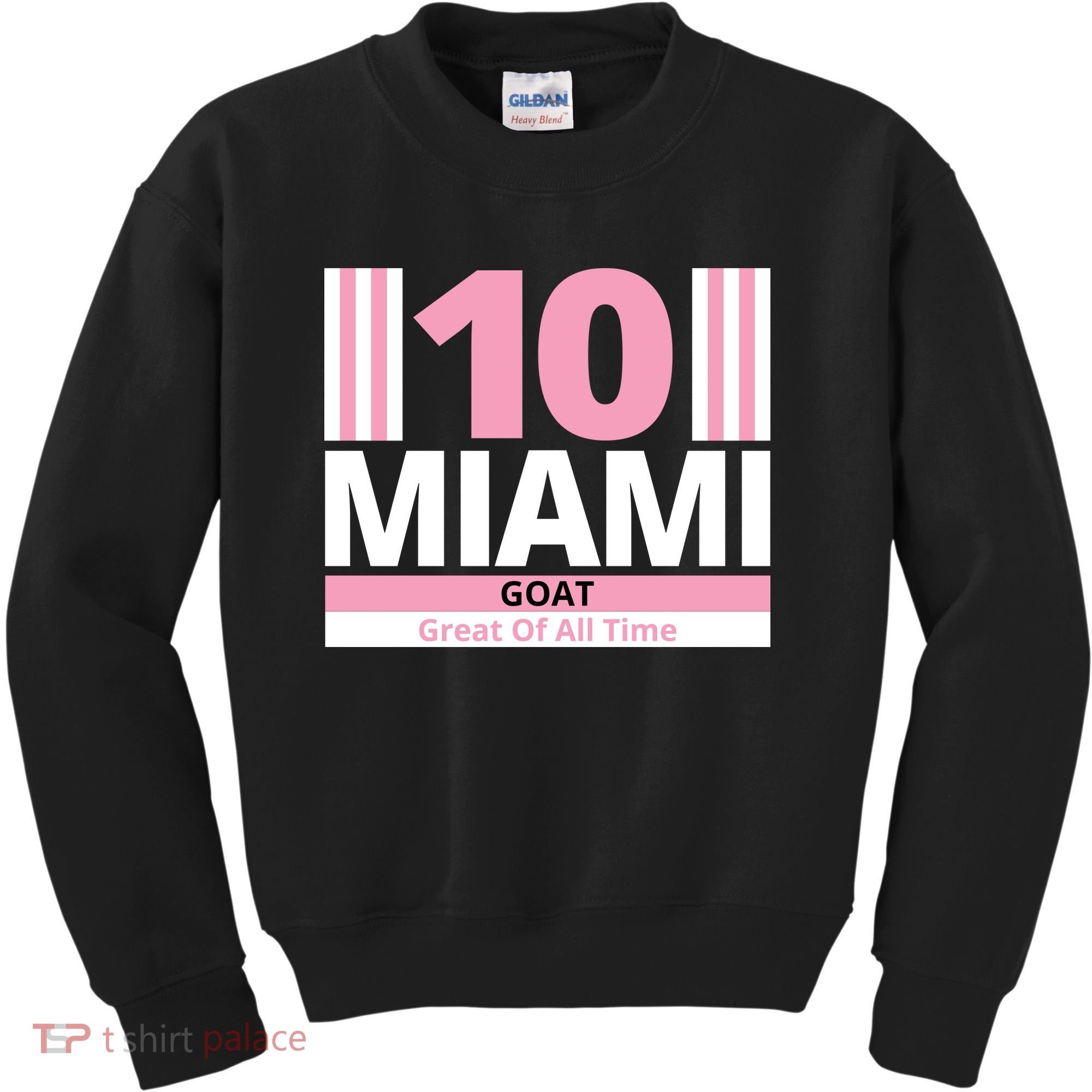 Miami 10 Goat Great Of All Time Kids Sweatshirt