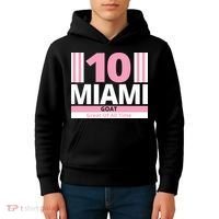 Miami 10 Goat Great Of All Time Kids Hoodie thumb 4