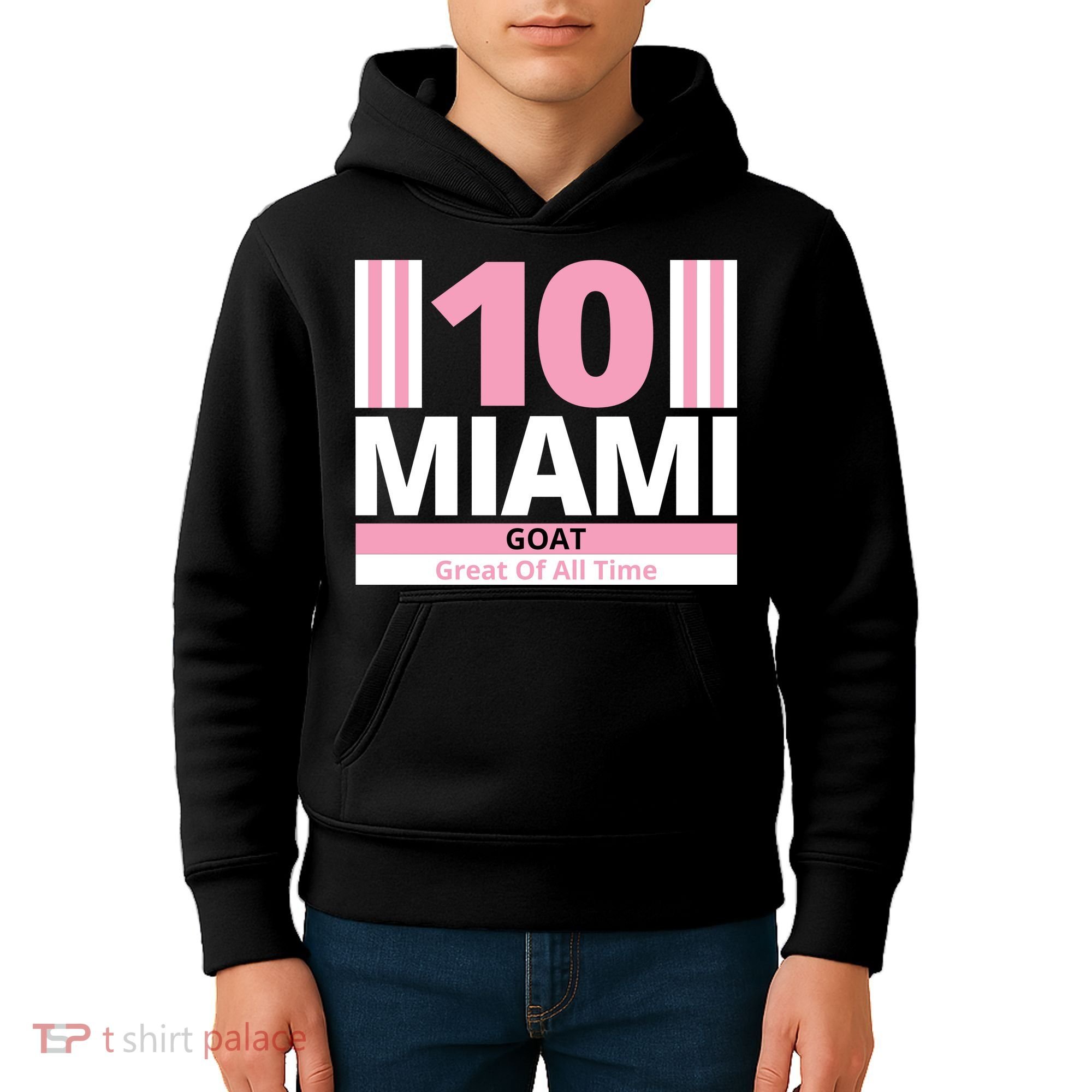Miami 10 Goat Great Of All Time Kids Hoodie