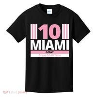 Miami 10 Goat Great Of All Time Kids T-Shirt thumb 0