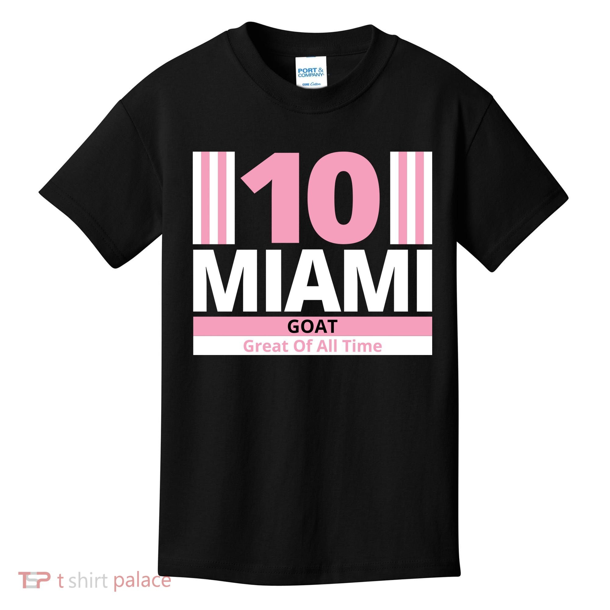 Miami 10 Goat Great Of All Time Kids T-Shirt