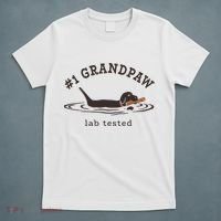 Men 1 Grandpaw Lab Tested Pun Labrador Retriever Grandpa T-Shirt thumb 5