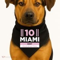 Miami 10 GOAT USA-Made Doggie Bandana thumb 1