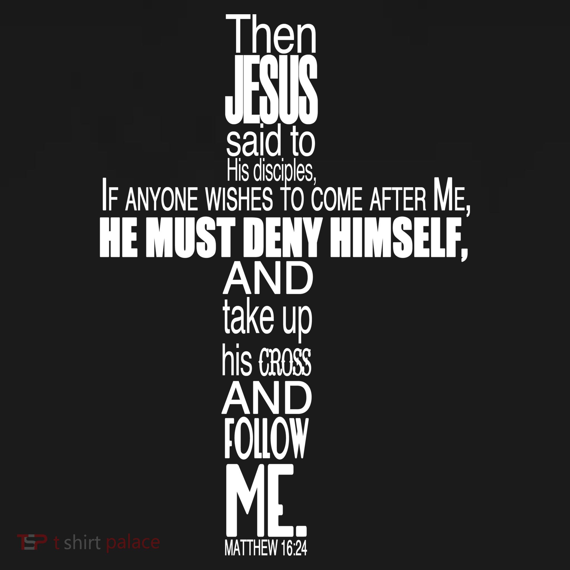 Matthew 16:24 Jesus Said Follow Me Cross Women's Tank Top