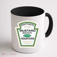 Matthew 17:20 Mustard Label Coffee Mug thumb 1