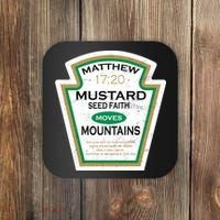 Matthew 17:20 Mustard Label Coaster thumb 0