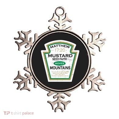 Matthew 17:20 Mustard Label Ornament