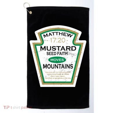 Matthew 17:20 Mustard Label Golf Towel