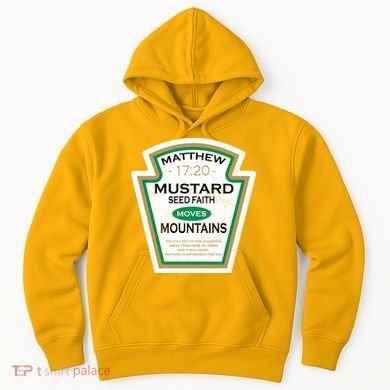 Matthew 17:20 Mustard Label Hoodie