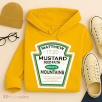 Matthew 17:20 Mustard Label Hoodie thumb 4