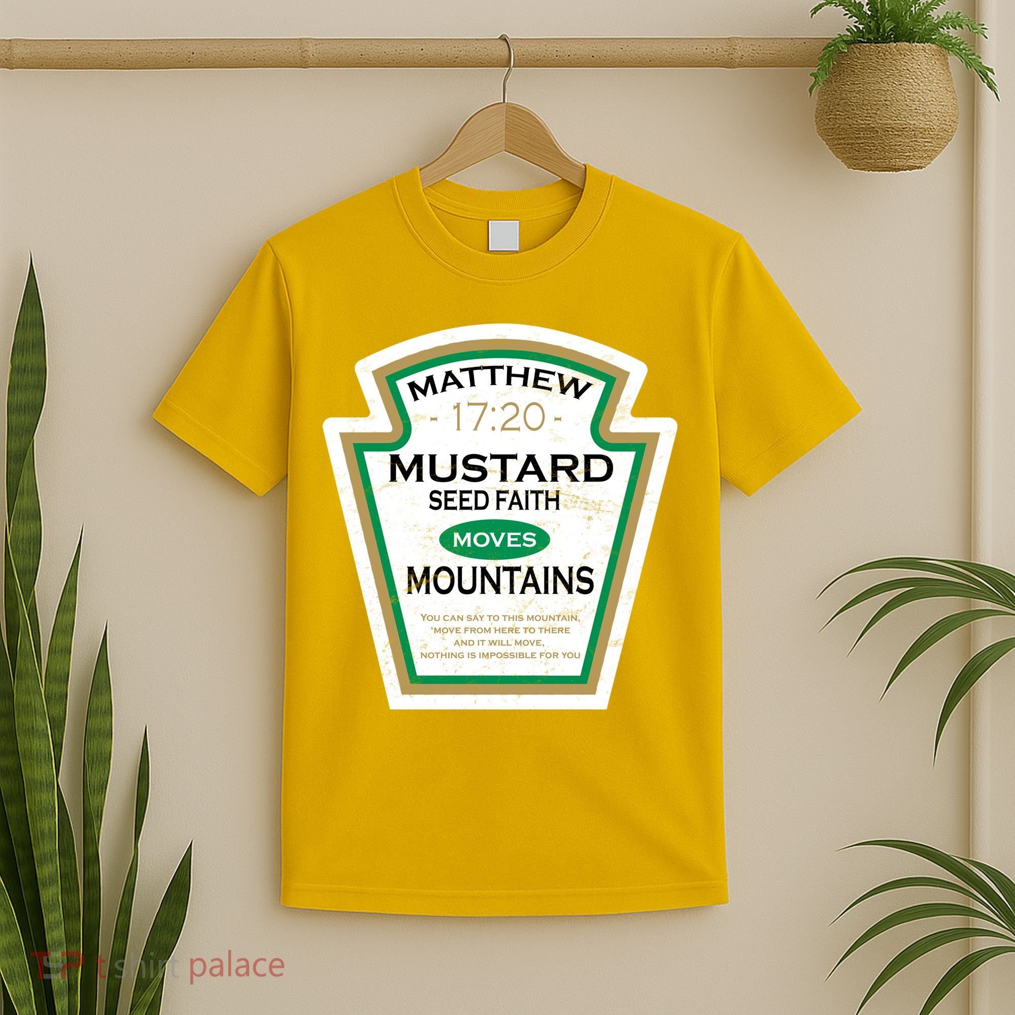 Matthew 17:20 Mustard Label T-Shirt