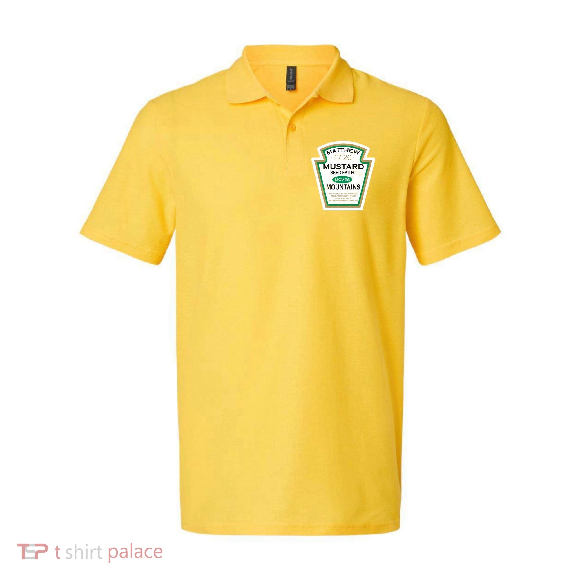 Matthew 17:20 Mustard Label Polo