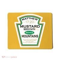 Matthew 17:20 Mustard Label Mousepad thumb 0