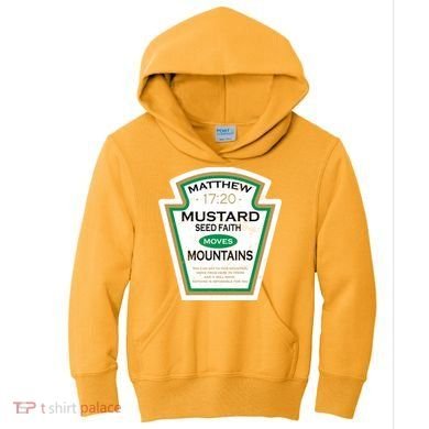 Matthew 17:20 Mustard Label Kids Hoodie