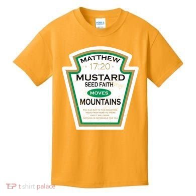 Matthew 17:20 Mustard Label Kids T-Shirt