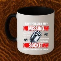 Missing 10mm Socket Funny Mechanics Lifestyle Cartruck Gift Coffee Mug thumb 2