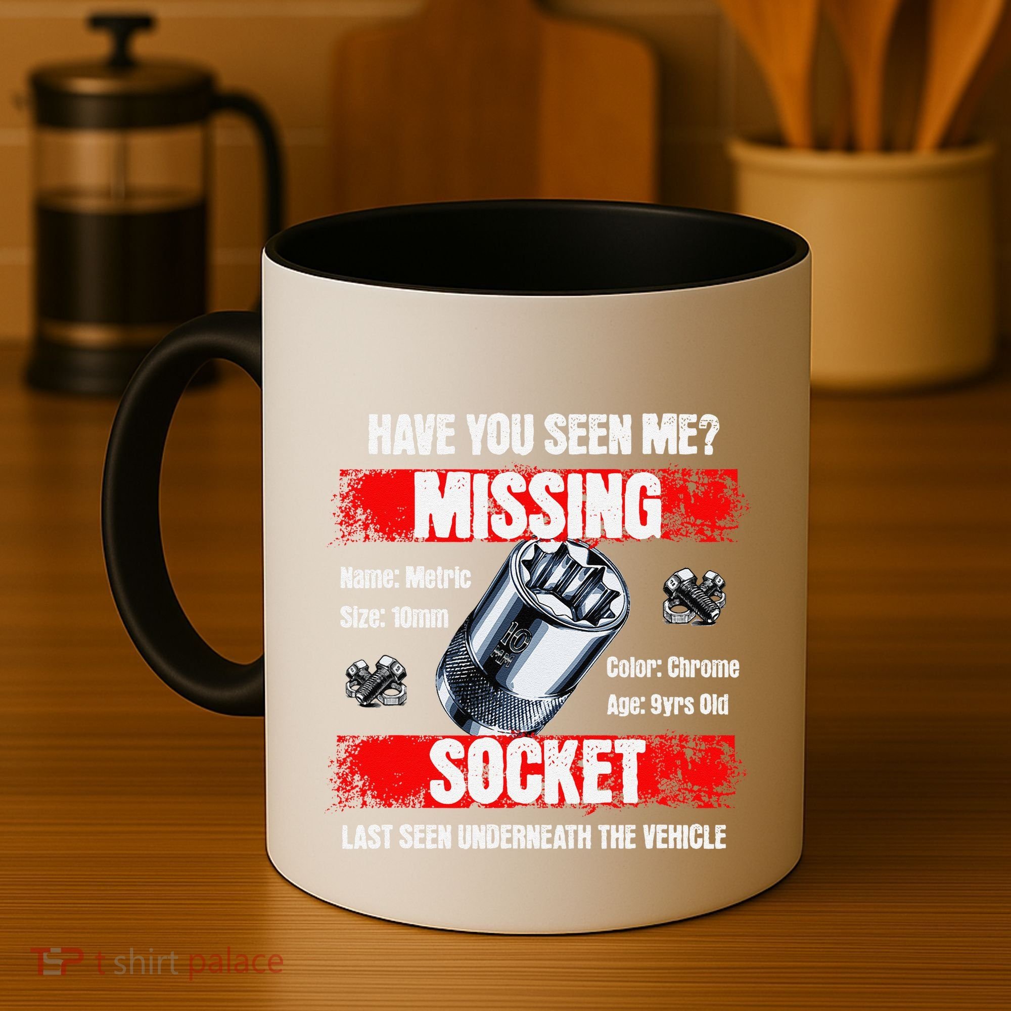 Missing 10mm Socket Funny Mechanics Lifestyle Cartruck Gift Coffee Mug
