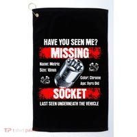 Missing 10mm Socket Funny Mechanics Lifestyle Cartruck Gift Golf Towel thumb 0