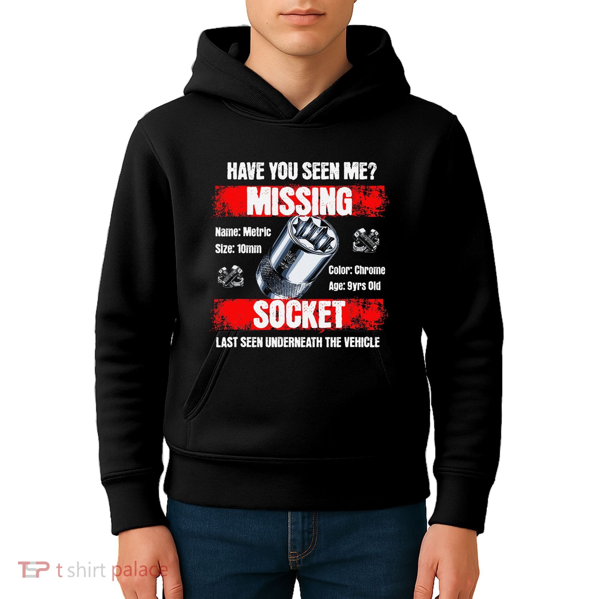 Missing 10mm Socket Funny Mechanics Lifestyle Cartruck Gift Kids Hoodie