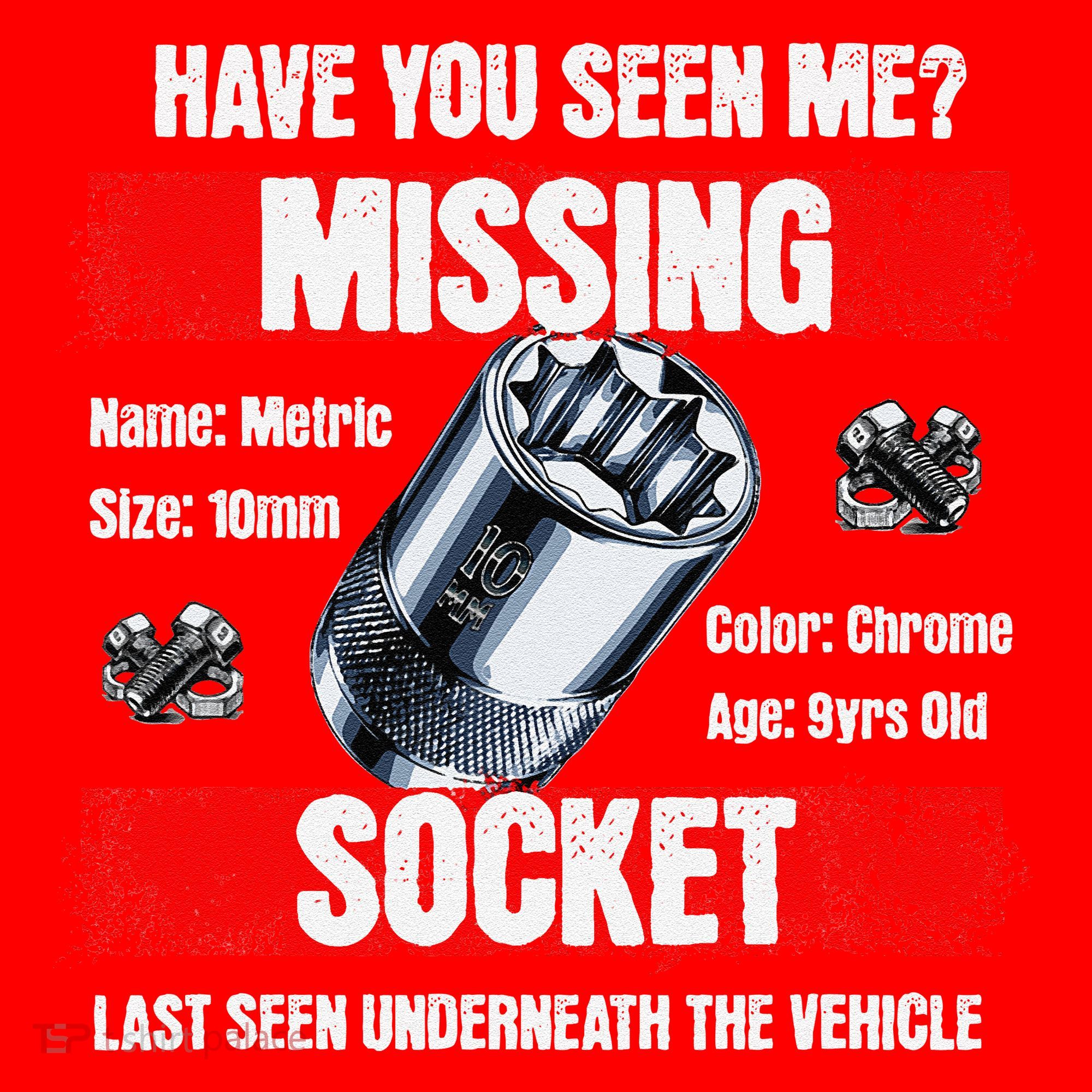 Missing 10mm Socket Funny Mechanics Lifestyle Cartruck Gift Santa Hat