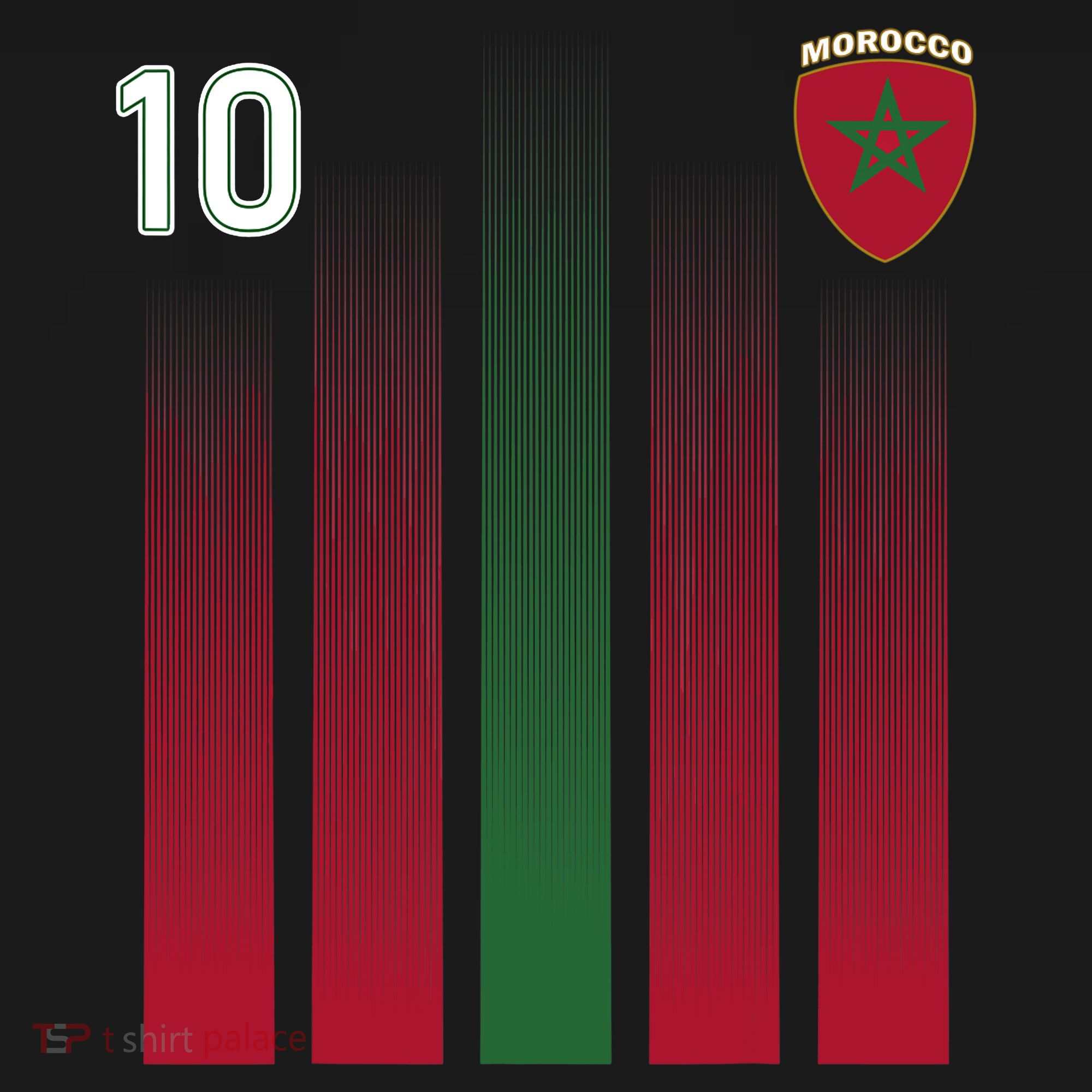 Morocco 10 Soccer Jersey Morocco Football Fan Soccer T-Shirt