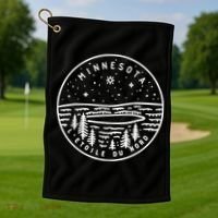 Minnesota 1858 State Of Minnesota Golf Towel thumb 1