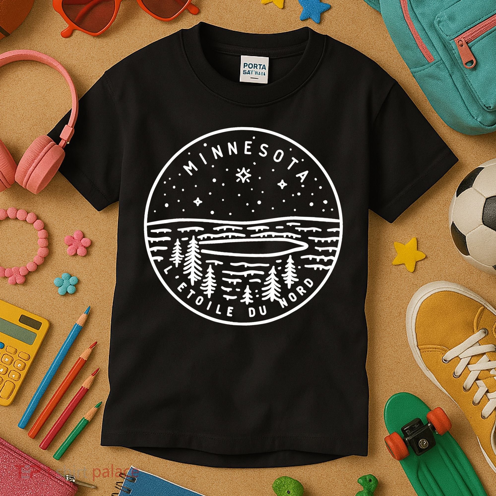 Minnesota 1858 State Of Minnesota Kids T-Shirt