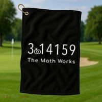 March 14 Wedding Anniversary Engaget Math Works Pi Day Gift Golf Towel thumb 1