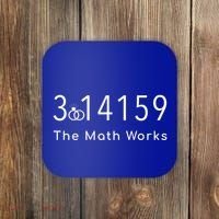 March 14 Wedding Anniversary Engaget Math Works Pi Day Gift Coaster thumb 0