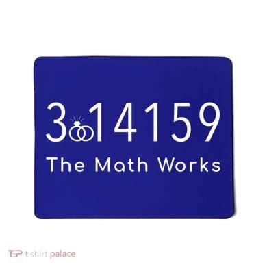 March 14 Wedding Anniversary Engaget Math Works Pi Day Gift Mousepad
