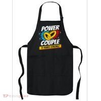 Married 11 Years Power Couple 11th Wedding Anniversary Apron thumb 0