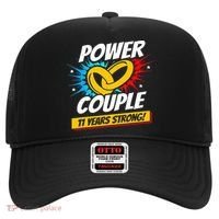 Married 11 Years Power Couple 11th Wedding Anniversary Hat thumb 0