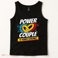 Married 11 Years Power Couple 11th Wedding Anniversary Tank Top thumb 2