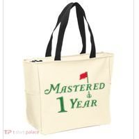 Mastered 1 Year Birthday, Golf, 1st Birthday Tote Bag thumb 2