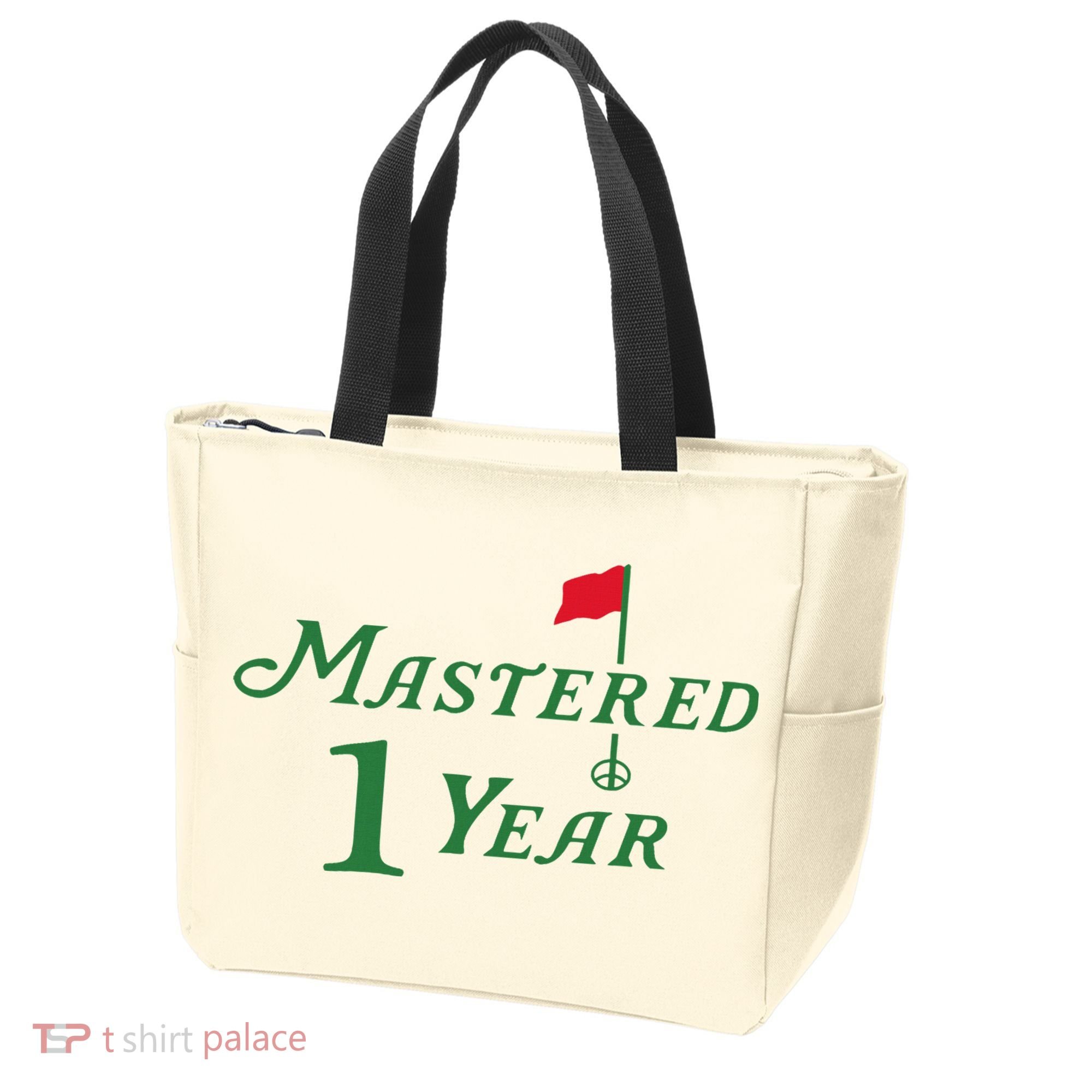 Mastered 1 Year Birthday, Golf, 1st Birthday Tote Bag