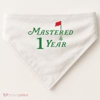 Mastered 1 Year Birthday, Golf, 1st Birthday USA-Made Doggie Bandana thumb 0