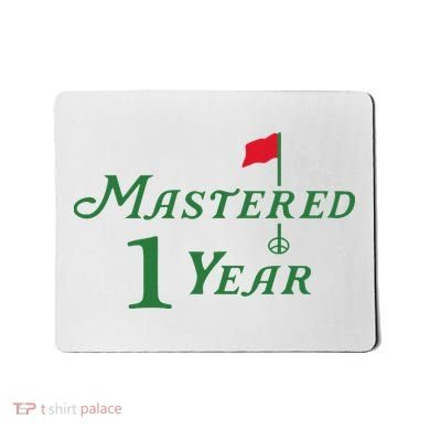 Mastered 1 Year Birthday, Golf, 1st Birthday Mousepad