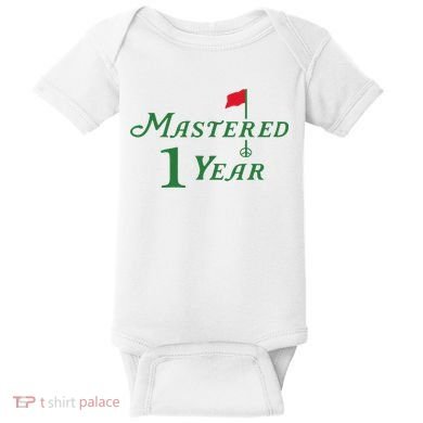 Mastered 1 Year Birthday, Golf, 1st Birthday Baby Bodysuit